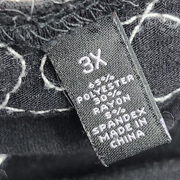 Investments II Cardigan Womens 3X Black Cream V-Neck Button Up Embellished - Picture 7 of 11